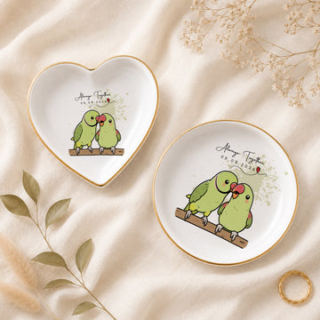 Custom Pet and Owner Funny Doodle Trinket Dish with Personalized Text, Playful Pet Memory Jewelry Holder Gift