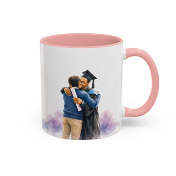 Personalized Graduation Watercolor Accent Mug with Custom Text