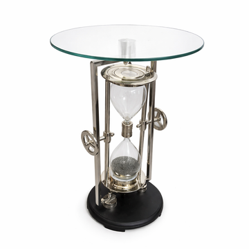 Hourglass Coffee Table – Handcrafted Chromed Steel & Tempered Glass
