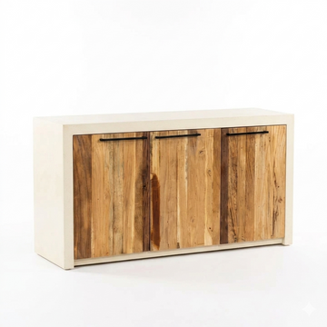 Roman Sideboard #2 – Handcrafted Roman Lime Structure & Genuine Solid Wood Cabinet