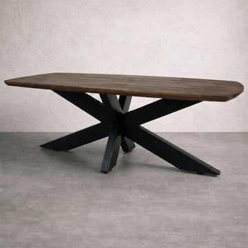 Coffee Table Mango Wood and Metal 120 × 55 cm Espresso Finish Felix Design