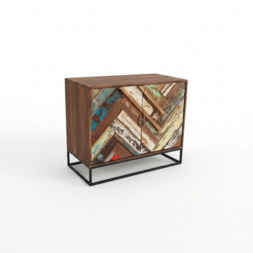 Renns 90 Sideboard – Handcrafted Recycled Boat Wood & Industrial Cabinet