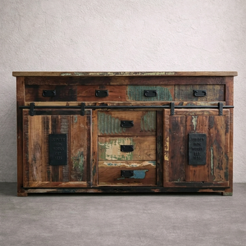 Jupiter 180 Sideboard – Handcrafted Sustainable Recycled Solid Wood Cabinet
