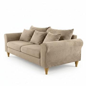 Turku 4-Seater Sofa Bed – Modern Rustic Corduroy with Washable Covers