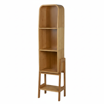 Étagère en bambou 37 × 146 cm marron finition naturelle