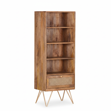 Wooden Shelving Unit Brown Finish