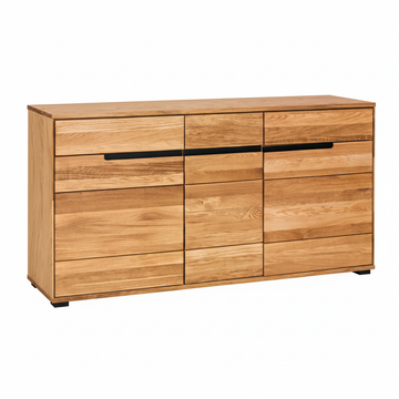 Part-Solid Oak Sideboard 163 × 83 cm Natural Finish