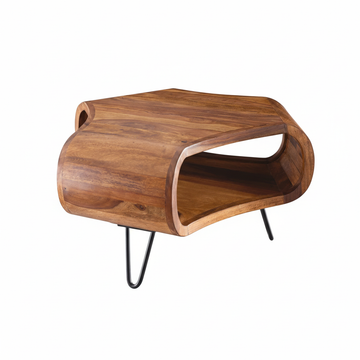 Wooden Coffee Table 55 × 55 cm Brown Finish