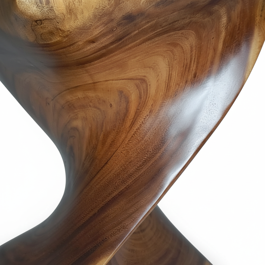 Solid Suar Wood Side Table 30 × 45 cm Natural Finish