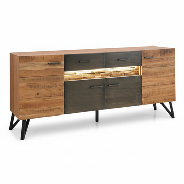 Mobile TV Legno 160 × 50 cm Finitura Marrone Nero