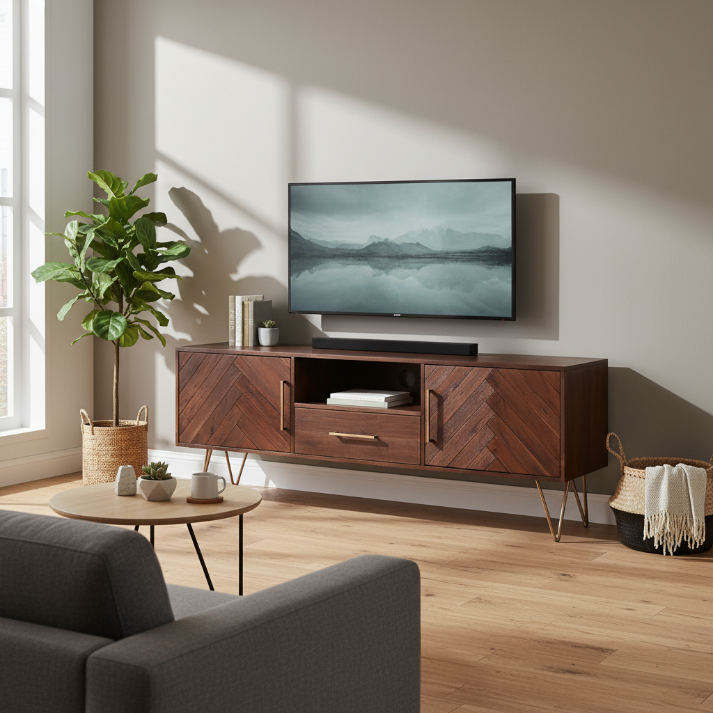 Sideboard Wood 167 × 80 cm Brown Finish