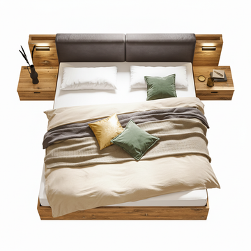 Bed Frame Wood 180 × 200 cm Brown Graphite Finish