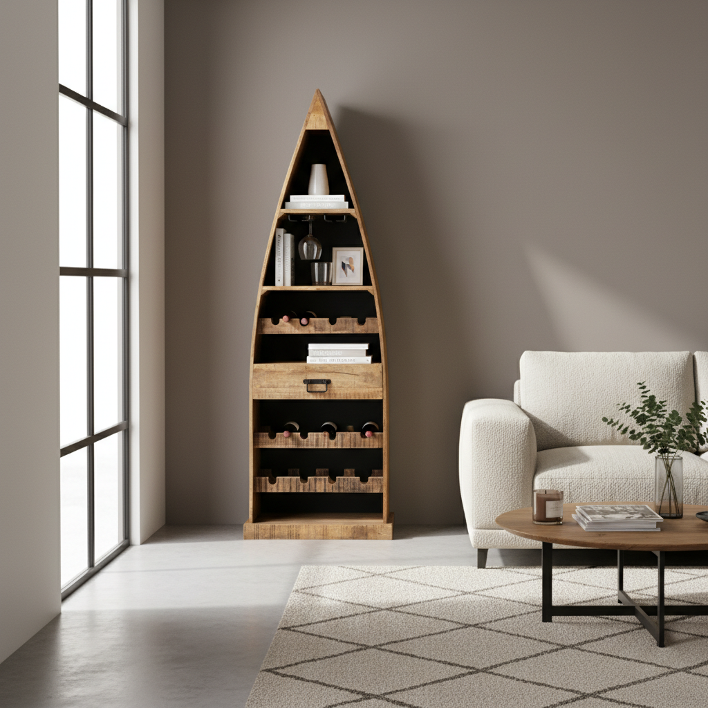 Solid Mango Wood Bookcase 60 × 182 cm Black Finish