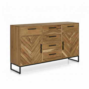 Wooden Sideboard 160 × 90 × 39 cm Natural Finish