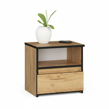 Side Table Wood 40 × 40 × 35 cm Compact Design